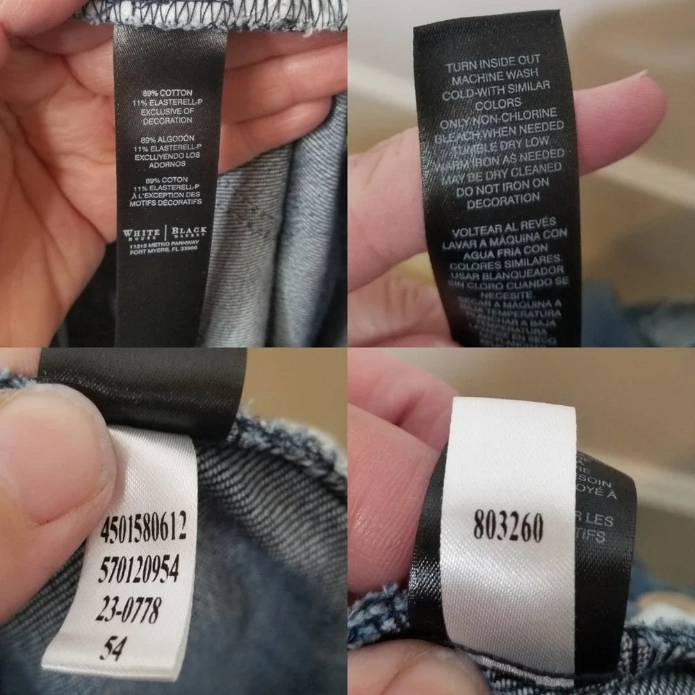 WHBM Patched Girlfriend Embellished Jeans